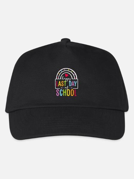 Last Day Rainbow School Cheer - Kinder Basecap - Schwarz