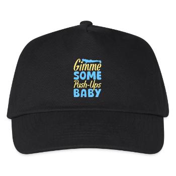 Fitness Fanatics Gimme Some Push-Ups Calisthenics - Kids’ Baseball Cap - black - Front