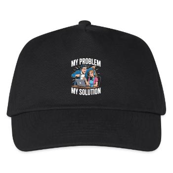 Remote Developer My Problem My Pictogram Mom Dad - Kinder Basecap - Schwarz - Vorne