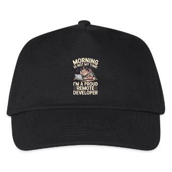 Remote Developer Morning Is Not My Web Developer - Kids’ Baseball Cap - black - Front