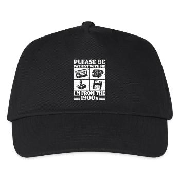please be patient with me I'm from the 1900s - Kinder Basecap - Schwarz - Vorne