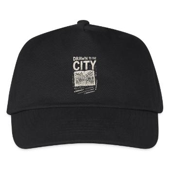 Attracted by the city | Urban Sketching - Kids’ Baseball Cap - black - Front