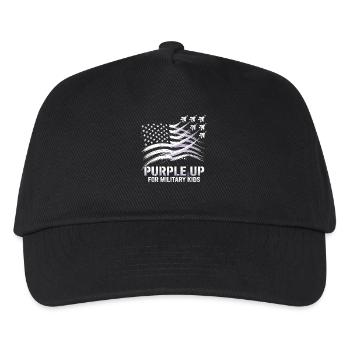 Purple for Military Kids - Kids’ Baseball Cap - black - Front
