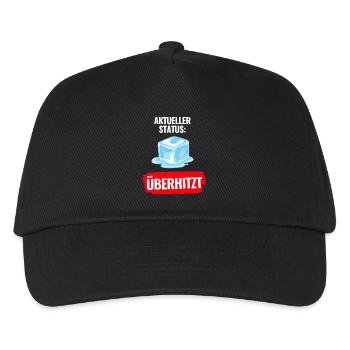 Aktueller Status Überhitzt T-Shirt Sommer - Kinder Basecap - Schwarz - Vorne