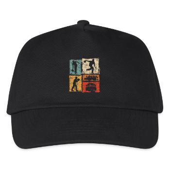 Bowling Skittles Vintage Graphic for Bowlers - Kids’ Baseball Cap - black - Front