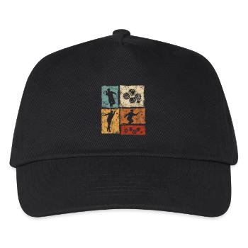 Bocce and Petanque Player Graphic - Kids’ Baseball Cap - black - Front