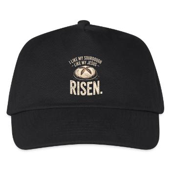 Sourdough Risen Jesus Tee - Kids’ Baseball Cap - black - Front