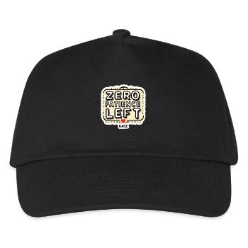 Zero Patience Left – Fetter Slogan - Kinder Basecap - Schwarz - Vorne