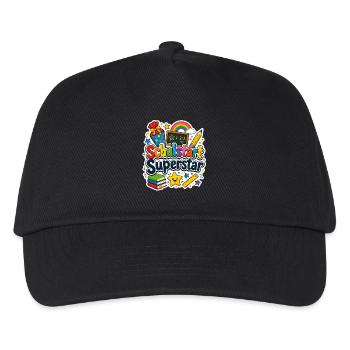 Schulkind 2026 Einschulung 2026 Schulanfang - Kinder Basecap - Schwarz - Vorne