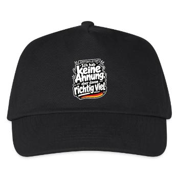 Ich hab keine Ahnung, aber davon richtig viel - Kinder Basecap - Schwarz - Vorne