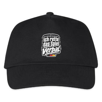Ich rette das Spiel verbal - Kinder Basecap - Schwarz - Vorne