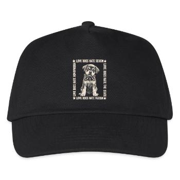 Love Dogs Hate Fascism Shirt - Kids’ Baseball Cap - black - Front