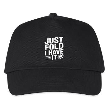 just fold I have it - Kids’ Baseball Cap - black - Front