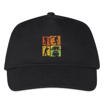 Bowling Retro Graphic for Bowlers - Kids’ Baseball Cap - black - Front