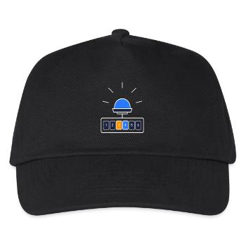 BOS FMS Status 3 Radio Reporting System - Kids’ Baseball Cap - black - Front