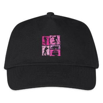 Bowling Skittles Retro Graphic for Bowling Fans - Kids’ Baseball Cap - black - Front