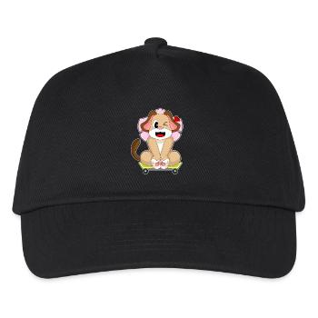 Hund Braut Schleier Hochzeit - Kinder Basecap - Schwarz - Vorne