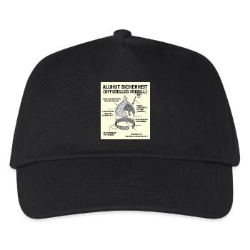 Aluhut Modell Bau - Kinder Basecap - Schwarz - Vorne