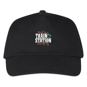Bahnhof Typ Tagesabschlag - Kinder Basecap - Schwarz - Vorne