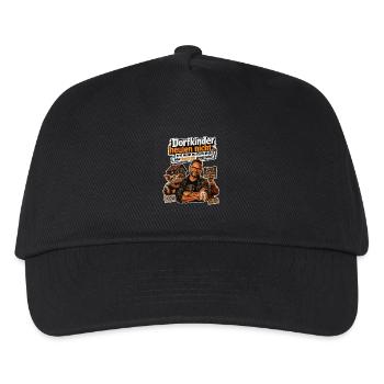 Dorfkinder Heulen Nicht... Lustiges Landkind Motiv - Kinder Basecap - Schwarz - Vorne