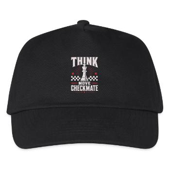 Chess Checkmate Think Move Shirt - Kids’ Baseball Cap - black - Front
