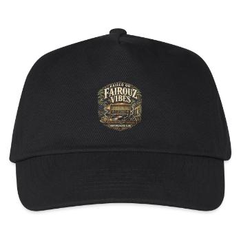 Libanon Libanese Raised On Fairouz Vibes - Kinder Basecap - Schwarz - Vorne