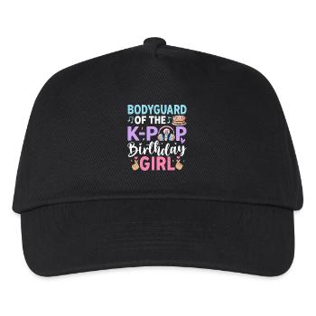 Bodyguard Of The K-Pop Birthday Girl - Kinder Basecap - Schwarz - Vorne