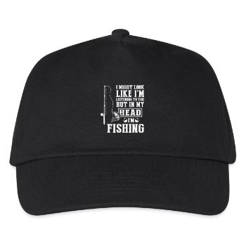 Head Fishing Quote Tee - Kids’ Baseball Cap - black - Front