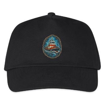 Schleppschiffe Schlepper - Kinder Basecap - Schwarz - Vorne