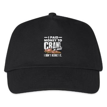 Fille sur un parcours d’obstacles boueux - Casquette de baseball Enfant - noir - Devant