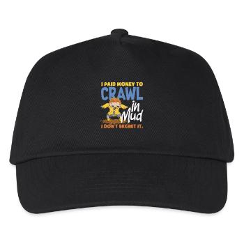 Fille sur un parcours d’obstacles boueux - Casquette de baseball Enfant - noir - Devant