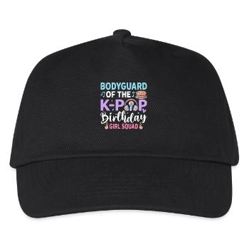 Bodyguard Of The K-Pop Birthday Girl Squad - Kinder Basecap - Schwarz - Vorne