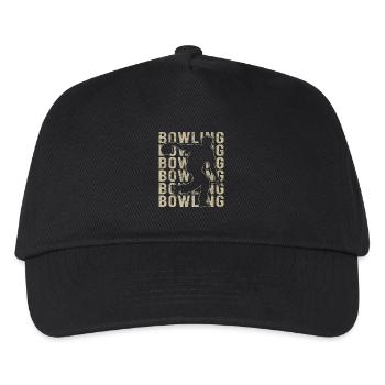 Bowling Skittles Retro Graphic - Kids’ Baseball Cap - black - Front