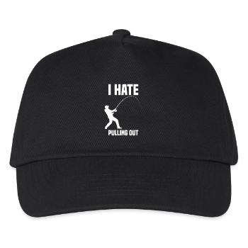 I hate pulling out Fishing Angler Fishing - Kids’ Baseball Cap - black - Front