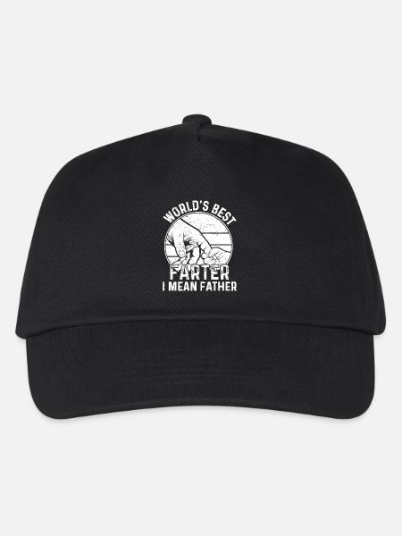 worlds best farter I mean father - Kinder Basecap - Schwarz