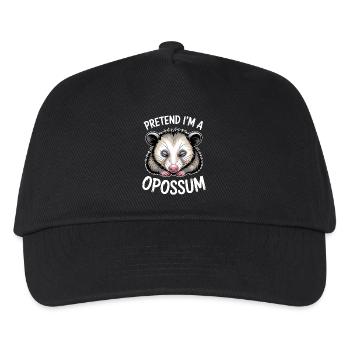 Opossum Sprüche Lustiges Opossum Geschenk - Kinder Basecap - Schwarz - Vorne