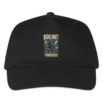 Bohrinsel Ölplattformarbeiter Night Shift Forever - Kinder Basecap - Schwarz - Vorne