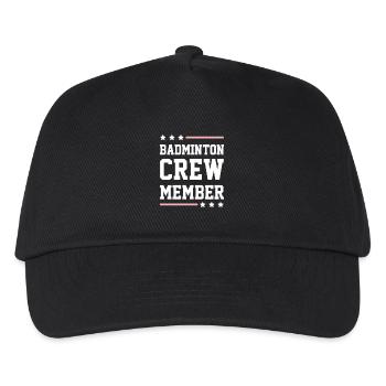 Badminton Crew - Kinder Basecap - Schwarz - Vorne