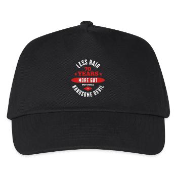 Funny 70th Birthday Handsome Devil - Kids’ Baseball Cap - black - Front