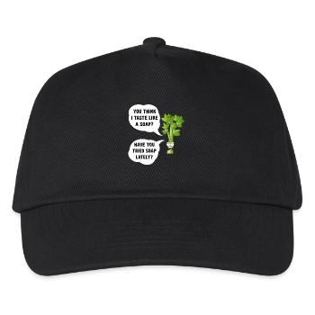 Sellerie-Seifen-Witz-Tee - Kinder Basecap - Schwarz - Vorne