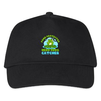 Frog Catcher Pond Protector Frog - Kids’ Baseball Cap - black - Front