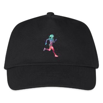 Running Jogging Space Ladies Girl Runner - Kids’ Baseball Cap - black - Front