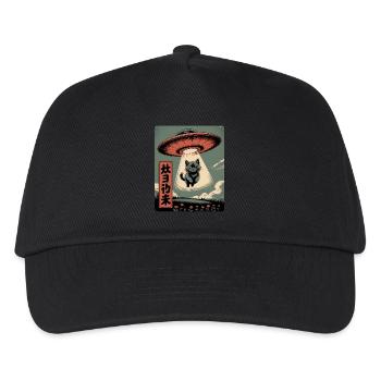 UFO Katze - Kinder Basecap - Schwarz - Vorne