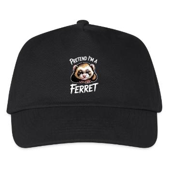 Frettchen Sprüche Lustiges Frettchen Geschenk - Kinder Basecap - Schwarz - Vorne