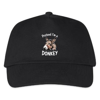 Esel Sprüche Esel Lustiges Esel Geschenk - Kinder Basecap - Schwarz - Vorne