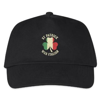 St Patrick Italien Kleeblatt - Kinder Basecap - Schwarz - Vorne