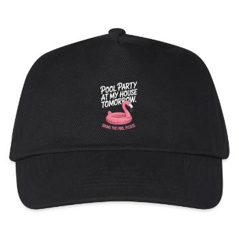 Pool Party Bring The Pool Summer Pool Party Saying - Kids’ Baseball Cap - black - Front