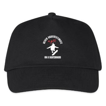 Ne sous-estimez jamais une fille patineuse - Casquette de baseball Enfant - noir - Devant