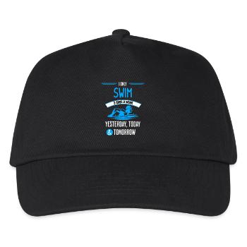 3 Tage die Woche Schwimmen - Kinder Basecap - Schwarz - Vorne