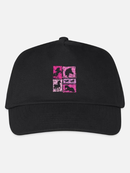 Einhorn Perspektiven – Vintage-Stil Mit Sternen - Kinder Basecap - Schwarz